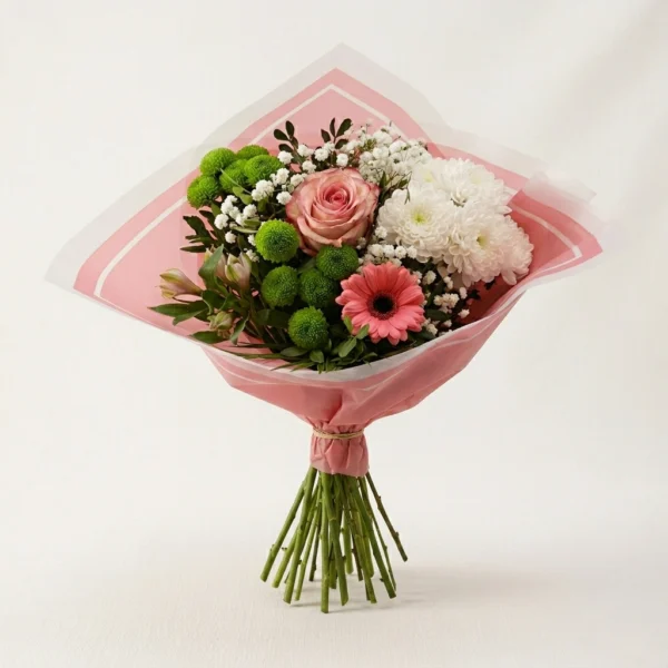 Bouquet composé rose (couleur aux choix)