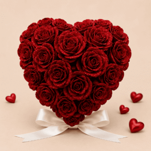 Cœur en roses