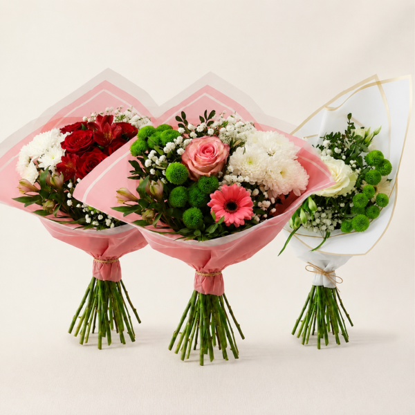 Bouquet composé rose (couleur aux choix)