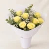 bouquet roses jaunes Bouquet de roses douces (couleur au choix)