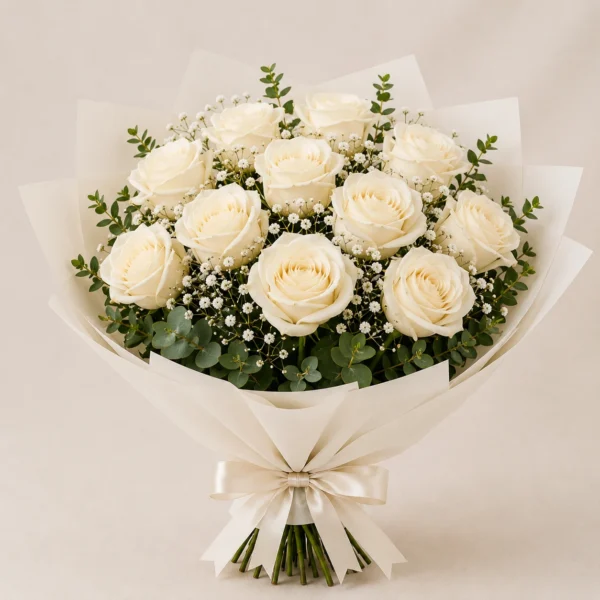 Bouquets de roses blanches. Bouquet de roses blanches