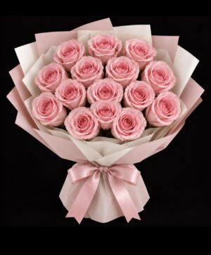 TENDRESSE médium ( 15 roses )