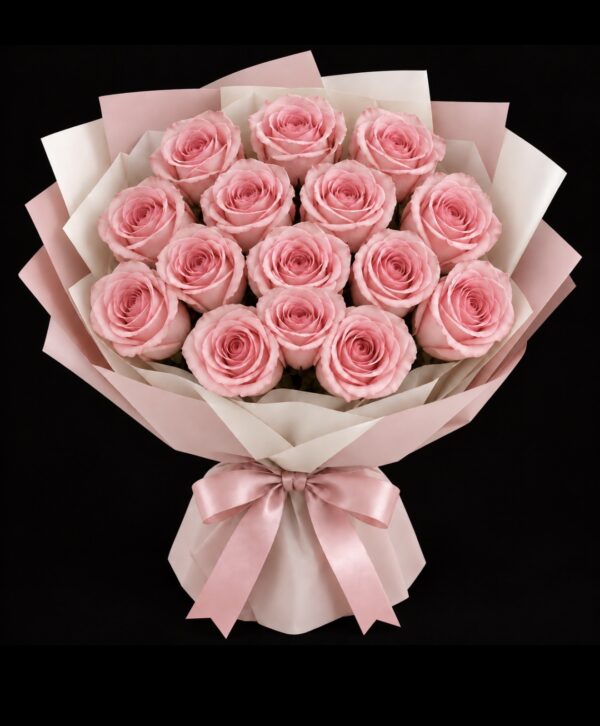 TENDRESSE médium ( 15 roses )